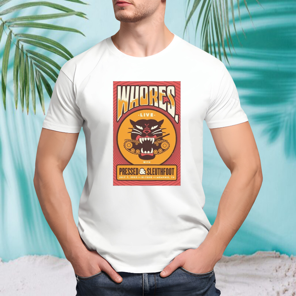 Whores Band Memphis, TN 2023 Poster Shirt