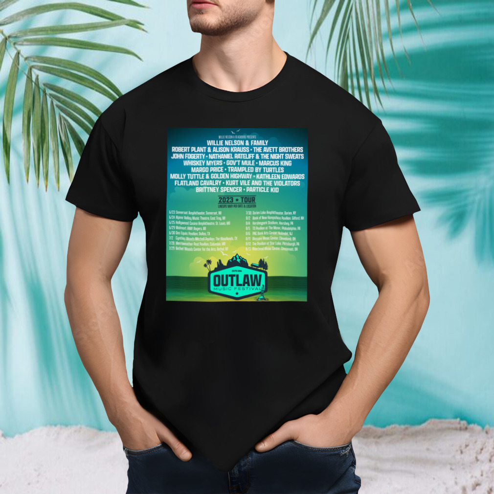 Willie Nelson tour 2023 poster shirt