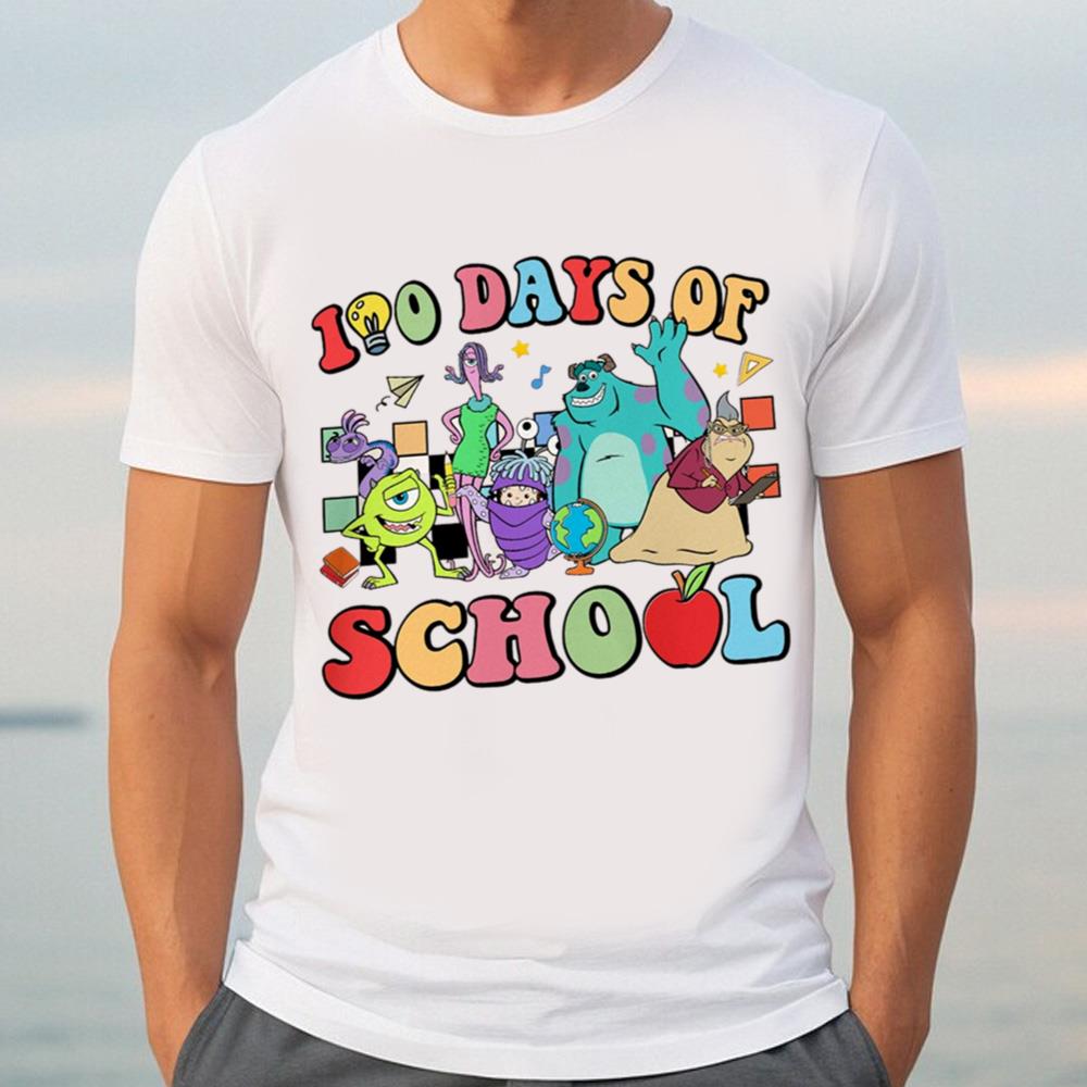 100 Days Of School Monsters Incs Shirt, 100Th Days Of School Shirt, 100 Days School Shirt, Mike Wazowski Sully Shirt