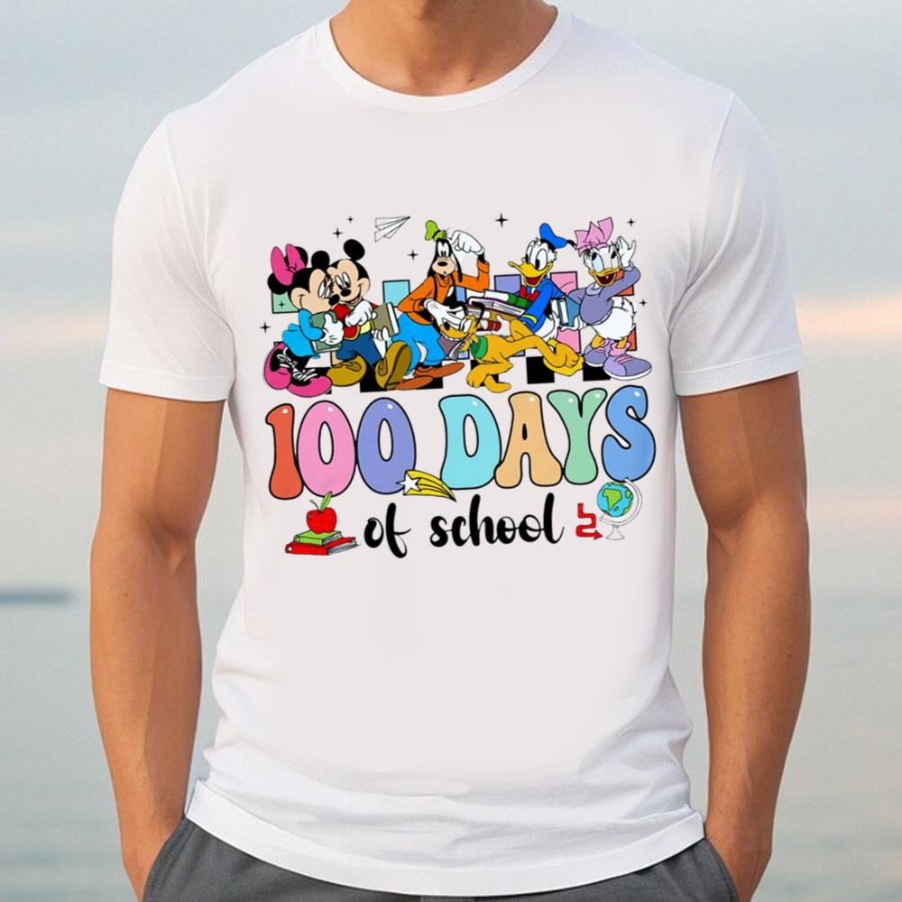 100 Days Of School Teacher Shirt, 100th Day Of School Shirt For Teachers, Mickey 100 Days Of School Shirt