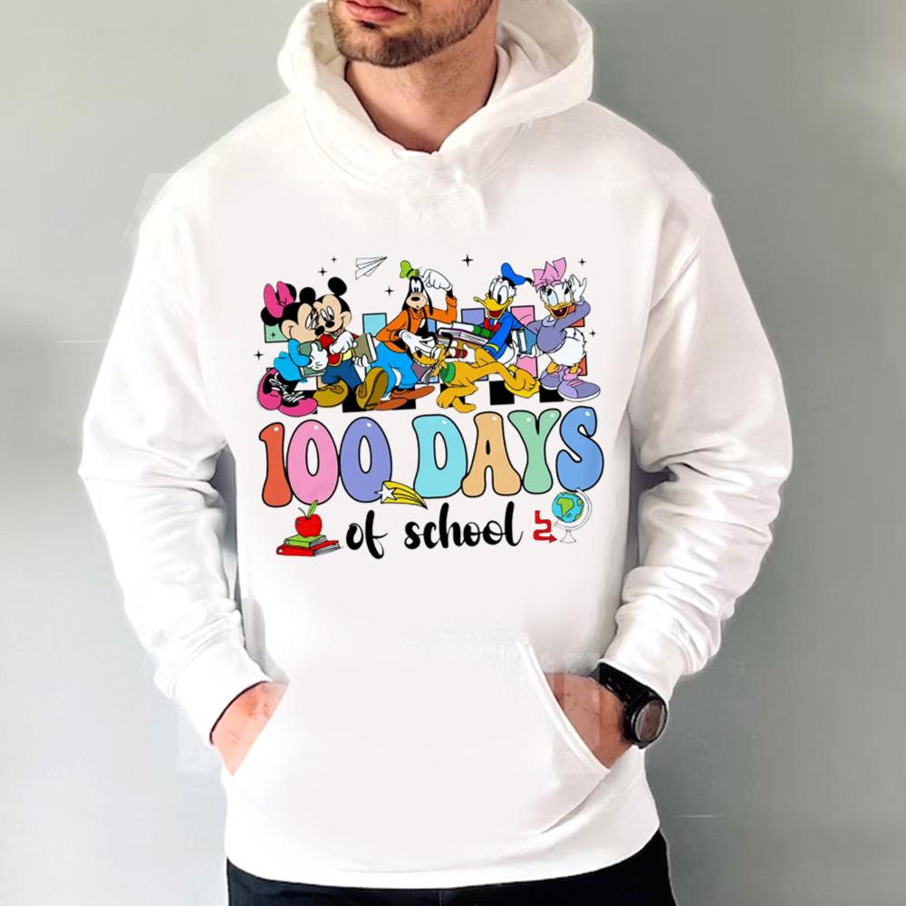 100 Days Of School Teacher Shirt, 100th Day Of School Shirt For Teachers, Mickey 100 Days Of School Shirt