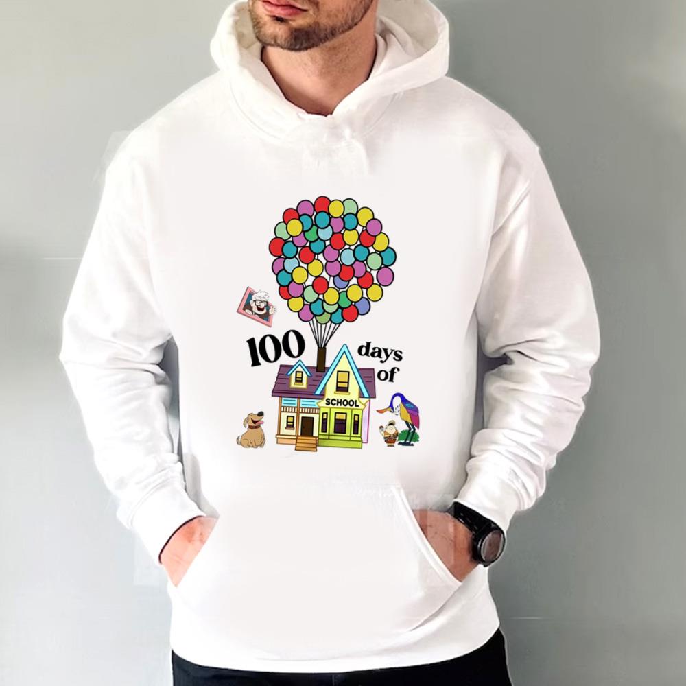 100 Days Of School Up Movie Shirt, Carl And Russell Shirt, 100Th Day Of School Teacher Shirt