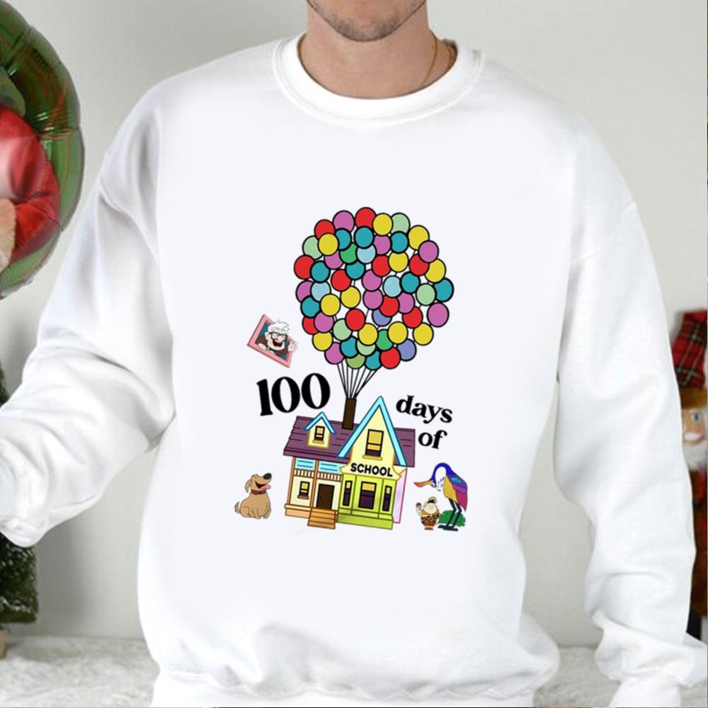 100 Days Of School Up Movie Shirt, Carl And Russell Shirt, 100Th Day Of School Teacher Shirt