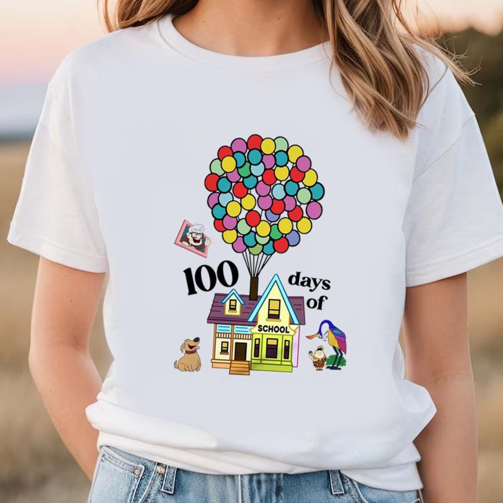 100 Days Of School Up Movie Shirt, Carl And Russell Shirt, 100Th Day Of School Teacher Shirt