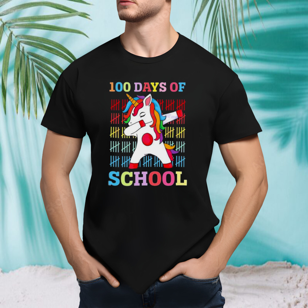 100 Days of School Funny Unicorn Back to School Shirt