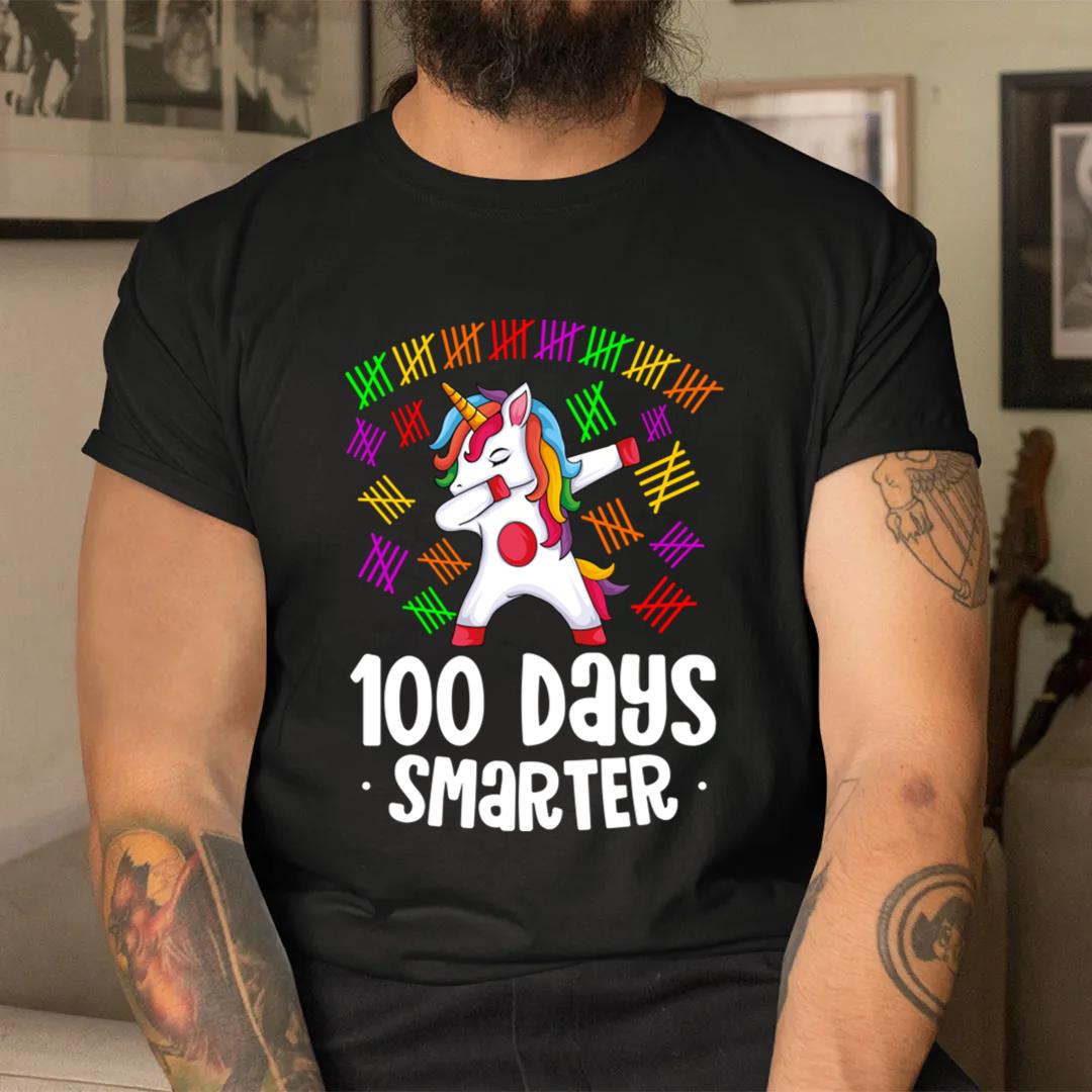 100th Day of School Funny Unicorn 100 Days Smarter Gift Idea T-Shirt