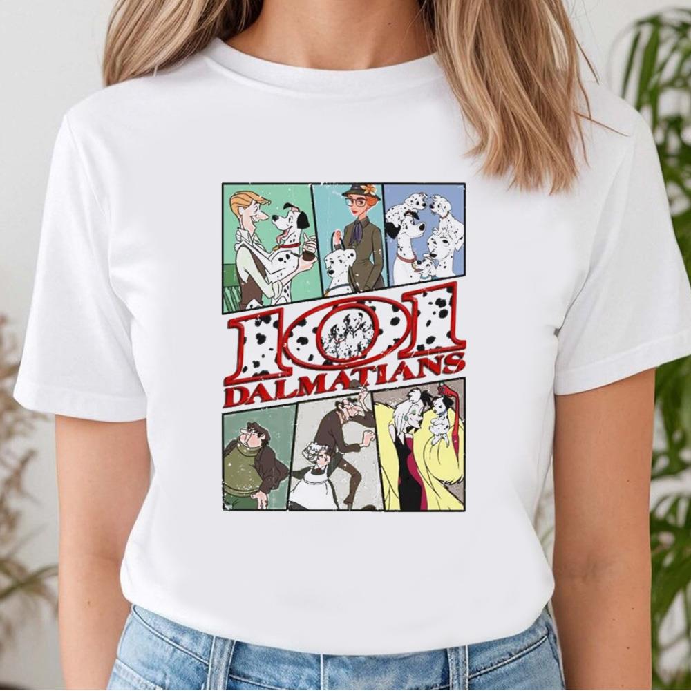 101 Dalmatians Vintage Retro Cruella De Vil Perdita Pongo T-shirt