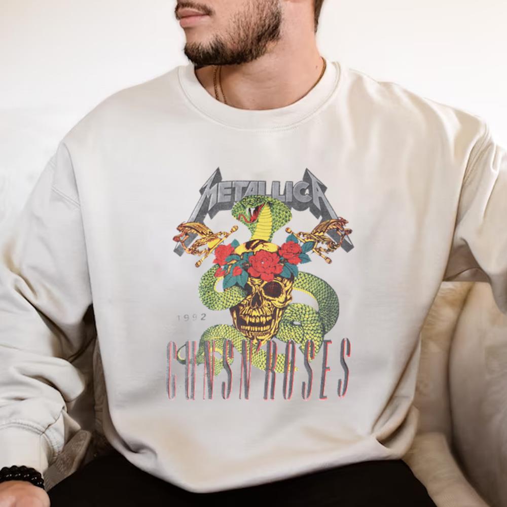1992 Metallica Guns N Roses Tour New T-Shirt