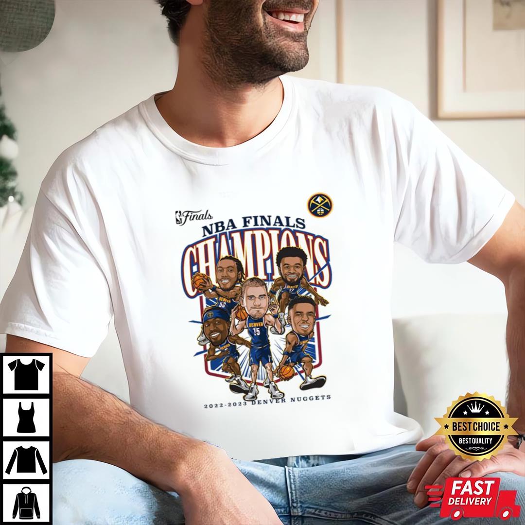 2023 NBA Finals Champions Denver Nuggets Shirt, Funny Nuggets Championship Caricature Hoodie