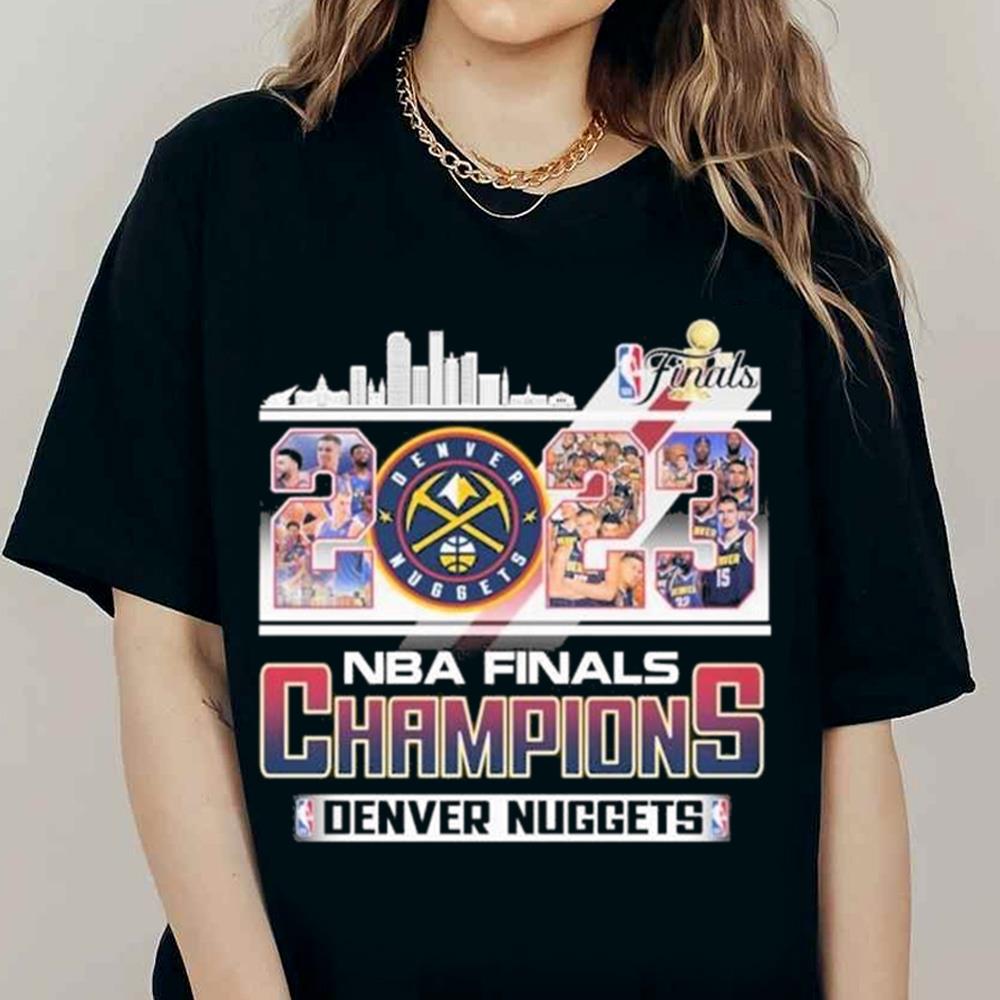2023 NBA Finals Champions Denver Nuggets Team Skyline Shirt