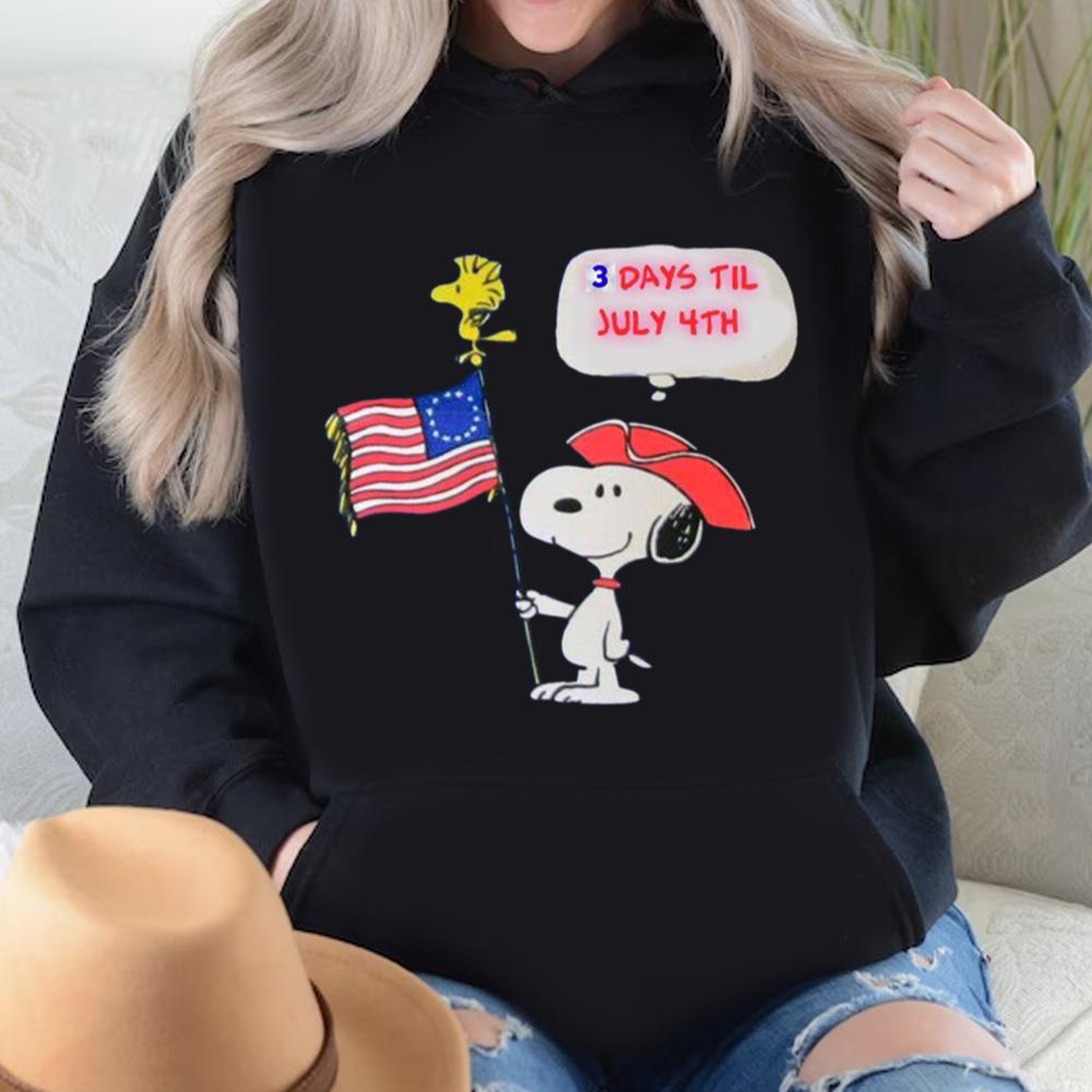 3 Day Til July 4th Shirt, Snoopy Memorial Day Shirt