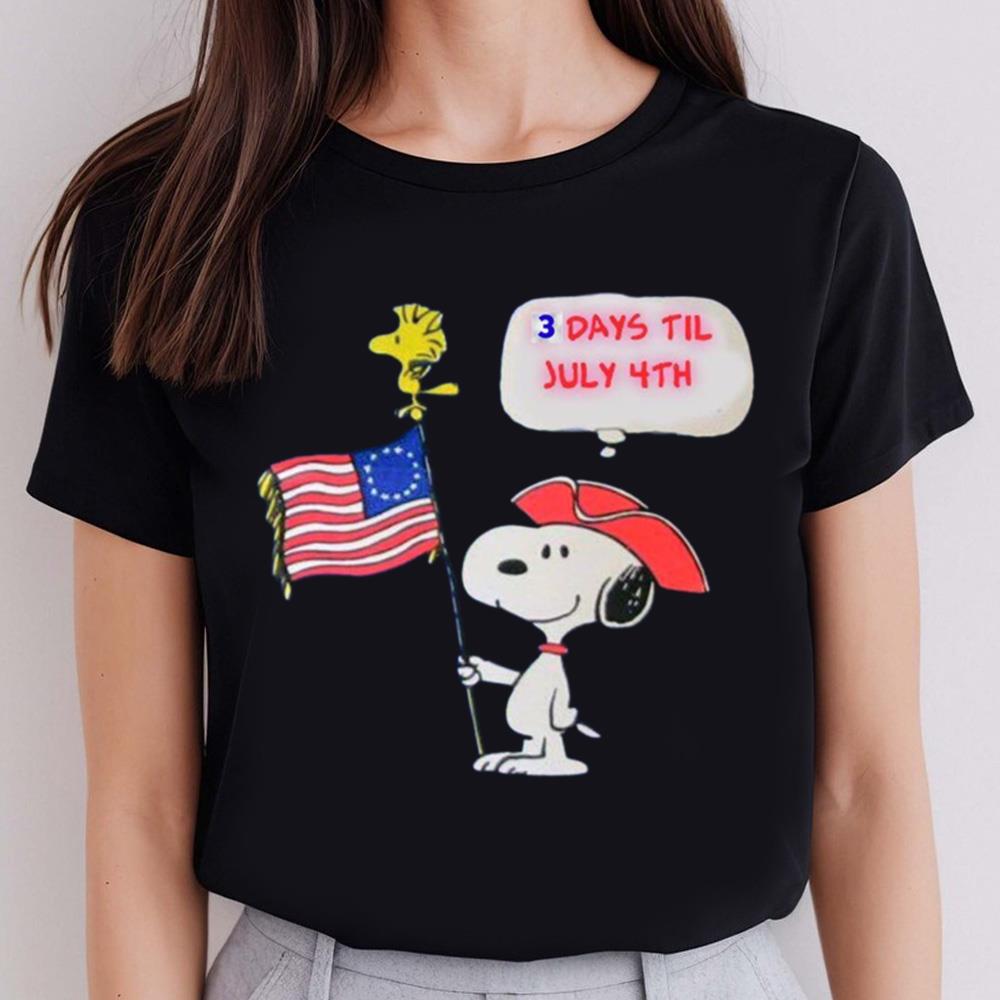 3 Day Til July 4th Shirt, Snoopy Memorial Day Shirt