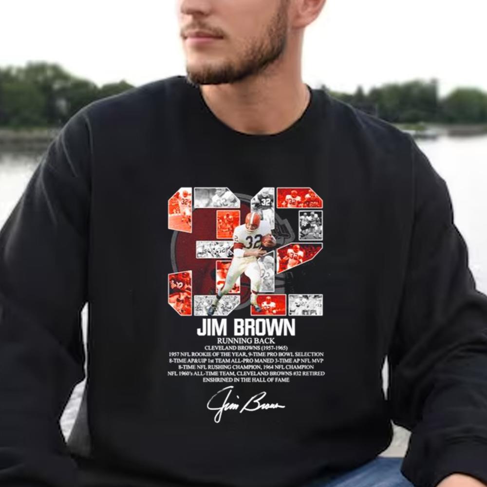 32 Jim Brown Cleveland Browns 1957-1965 T-Shirt
