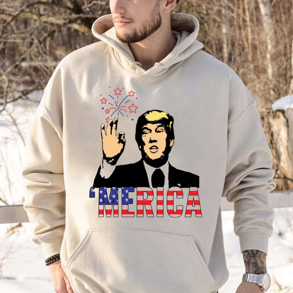4 juillet Donald Trump Merica Shirt, Donald Trump Happy 4th Of July Day Shirt
