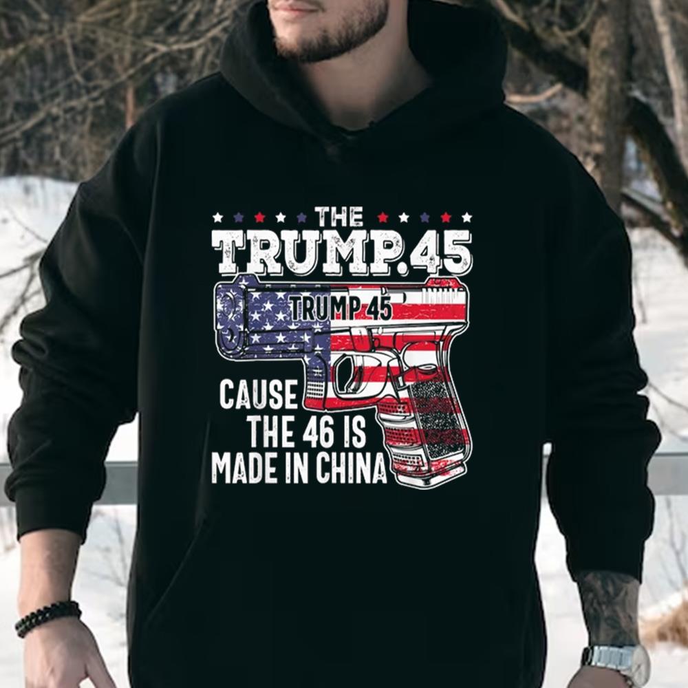 45 American Flag, The Trump 45 Cause The 46 Is Made In China Kids T-Shirt