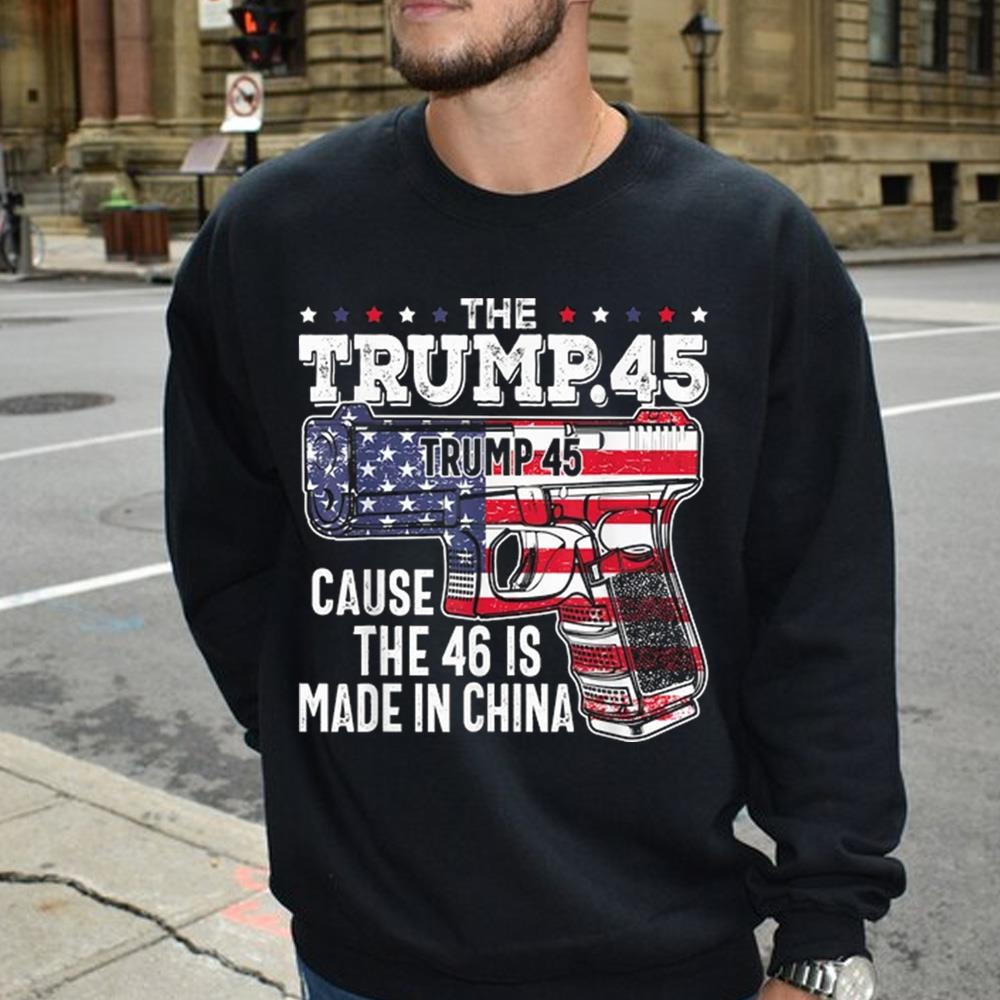 45 American Flag, The Trump 45 Cause The 46 Is Made In China Kids T-Shirt