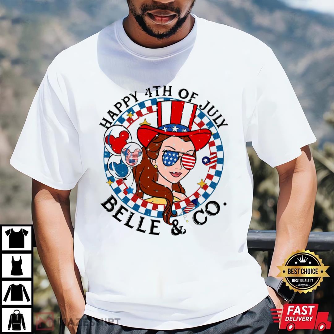 4th July Belle And Co Usa Independence Day Princess Belle Shirt