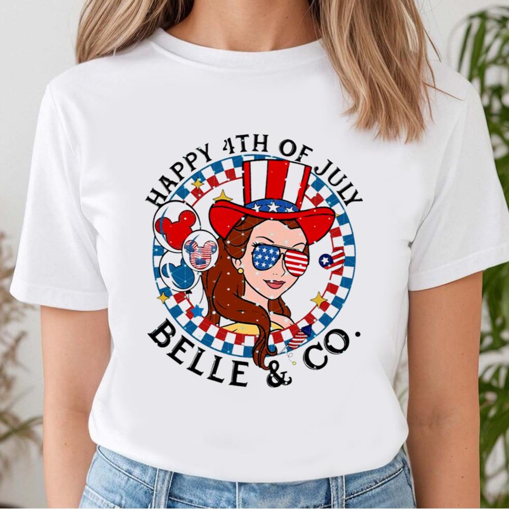 4th July Belle And Co Usa Independence Day Princess Belle Shirt