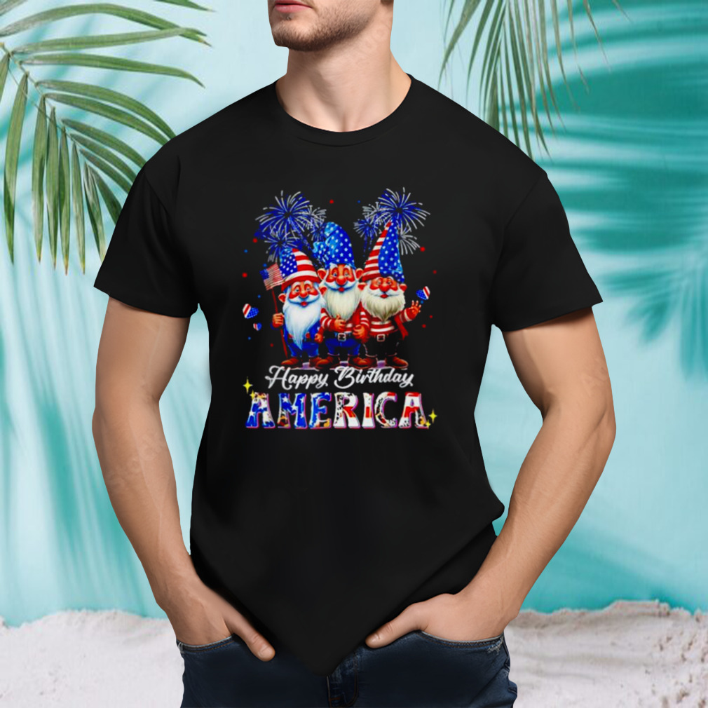 4th Of July 2023 Usa Patriotic Gnomes Happy Birthday America Independent shirt
