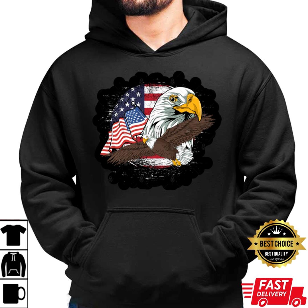 4th Of July American Bald Eagle Sticker Shirt, Coulple Eagle Shirt