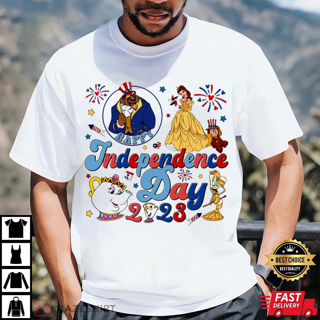 4th Of July Beauty And The Beast USA Independence Day, Happy 4th Of July 2023 Shirt