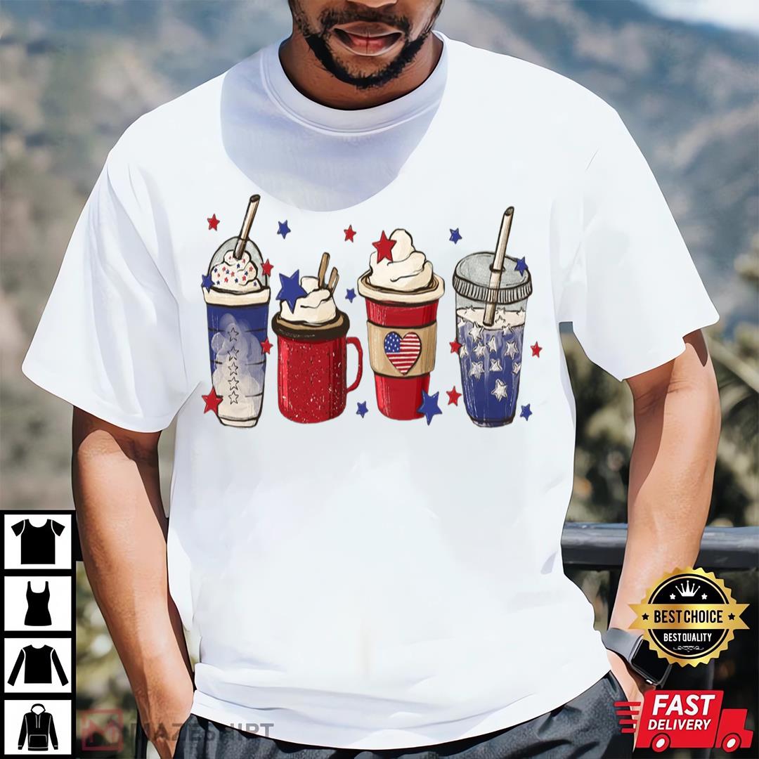 4th Of July Coffee Shirt, 4th Of July Caffeine Shirt