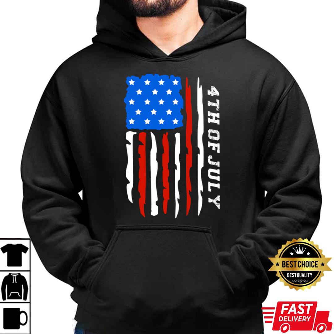 4th Of July T-shirt Vintage American Flag