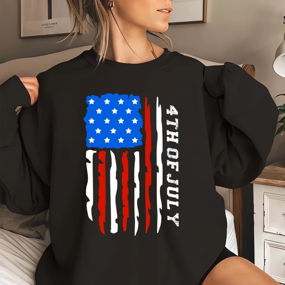 4th Of July T-shirt Vintage American Flag