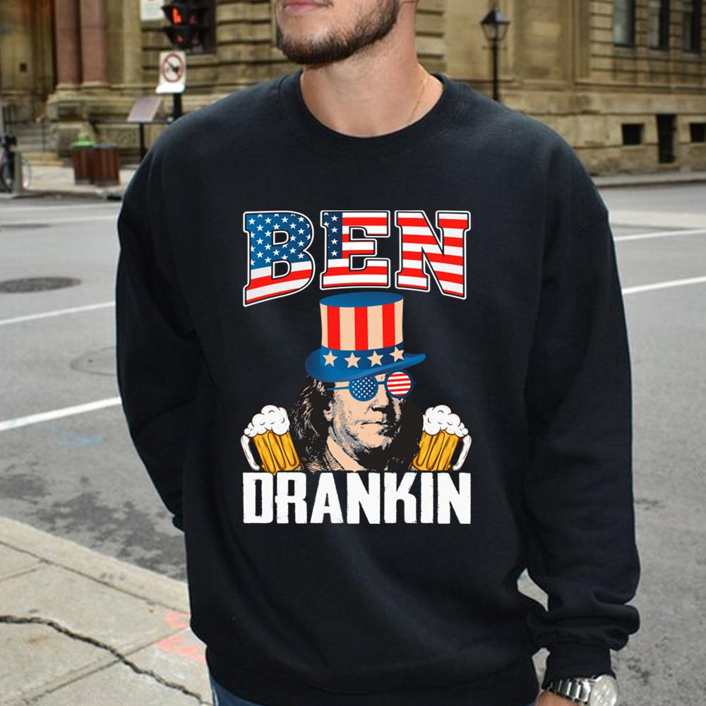 4th Of July Usa Flag Ben Drankin T-shirt