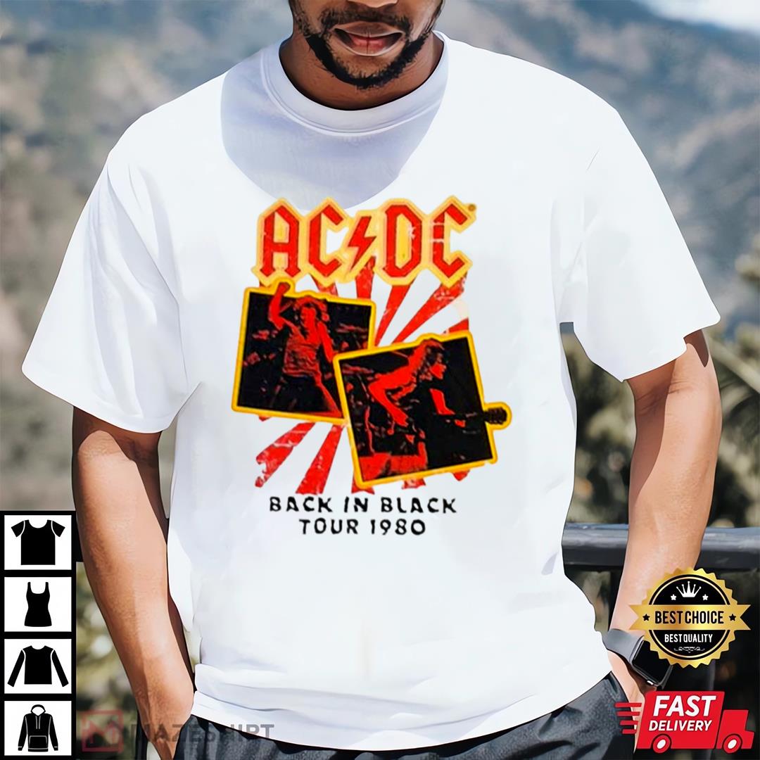 AC DC Back In Black Tour 1980 T-Shirt