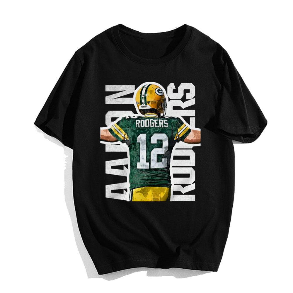 Aaron Rodgers Green Bay Watercolor Art T-Shirt