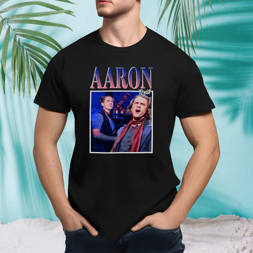 Aaron Tveit Collage Portrait shirt