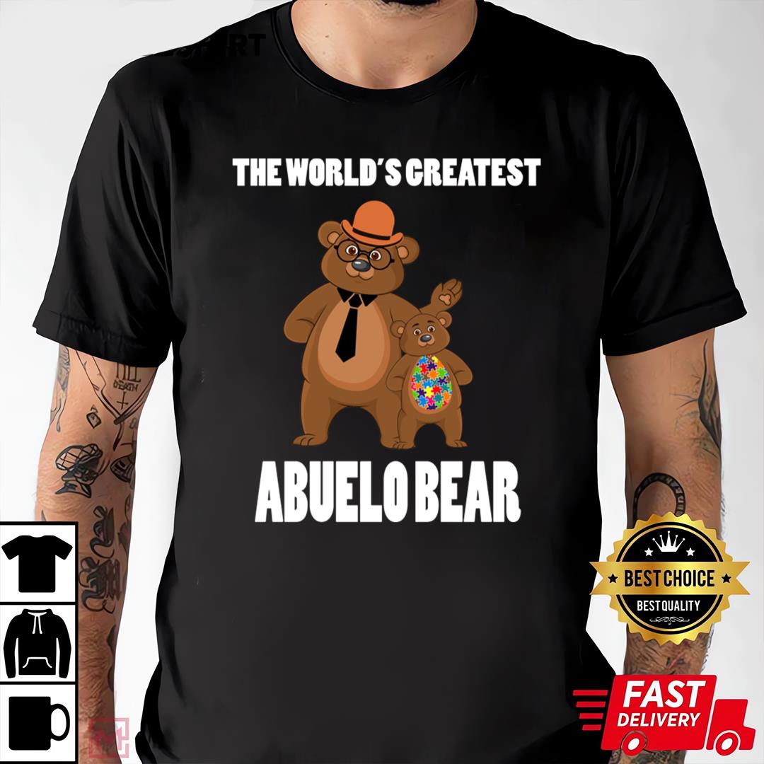 Abuelo Bear Bear Autism T-Shirt, Gift For Father's Day, Best Dad Shirt