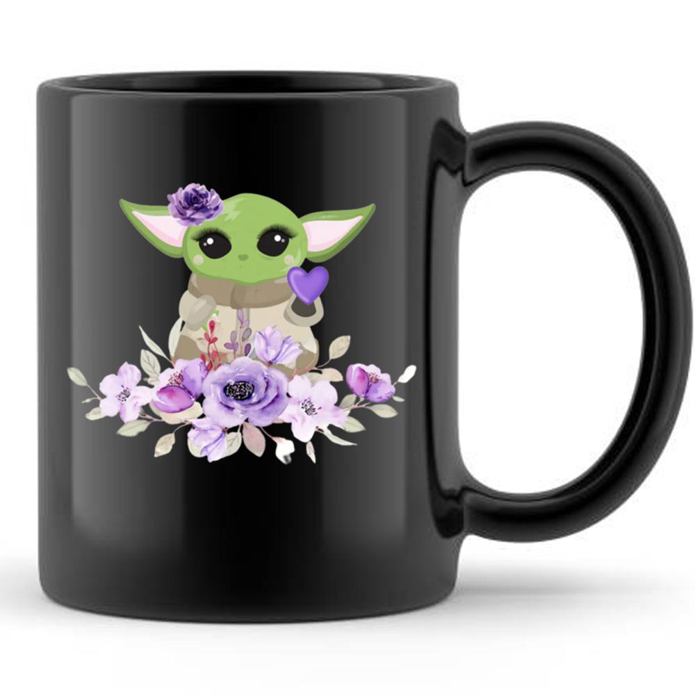 Aby Yoda Girl With Ring Of Flowers Shirt, Baby Yoda Shirt, Star Wars Shirt