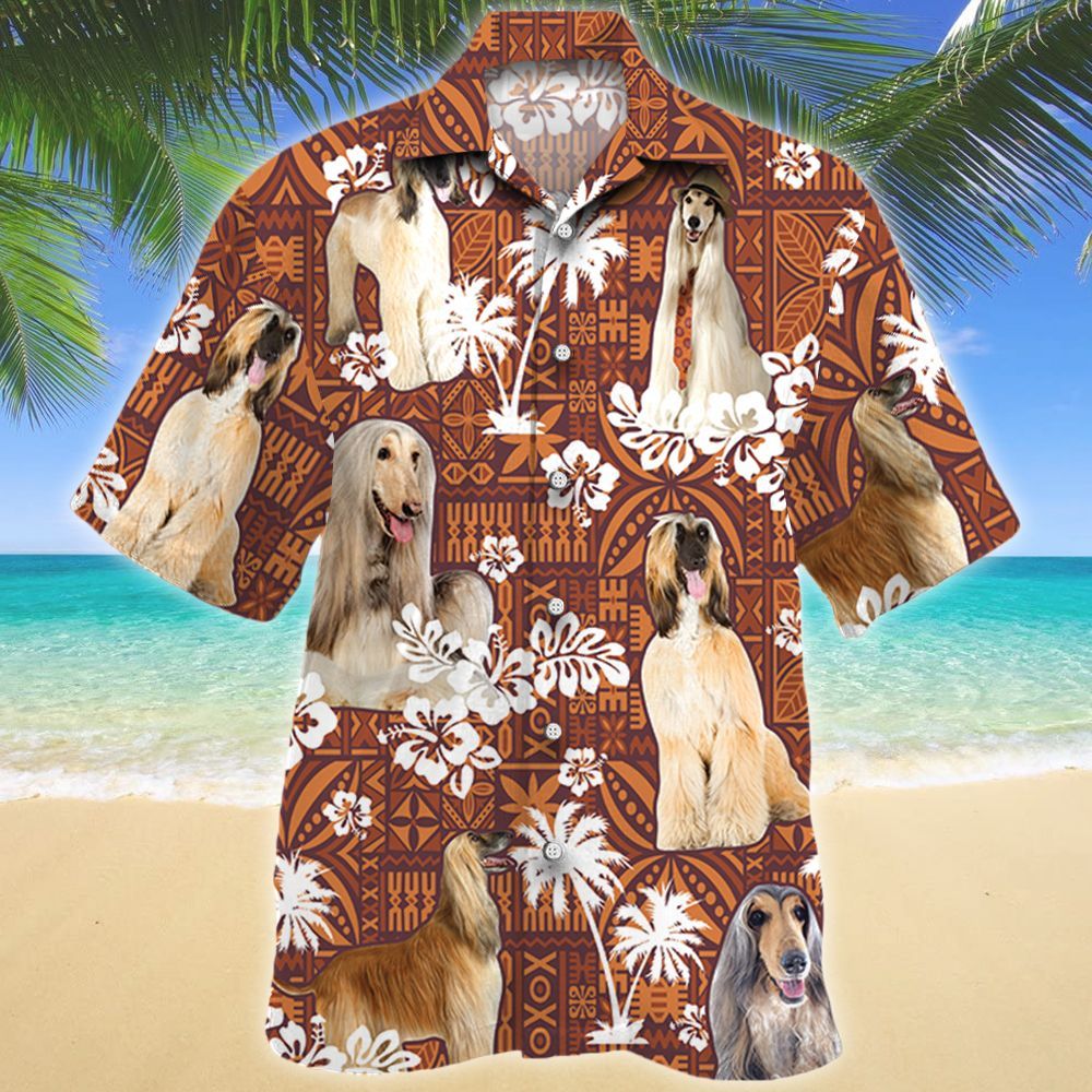 Afghan Hound Dog Hawaiian Shirt