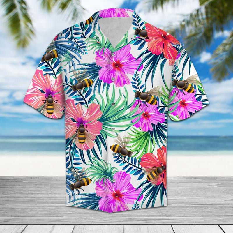 Amazing Bee Hawaiian Shirt Unisex