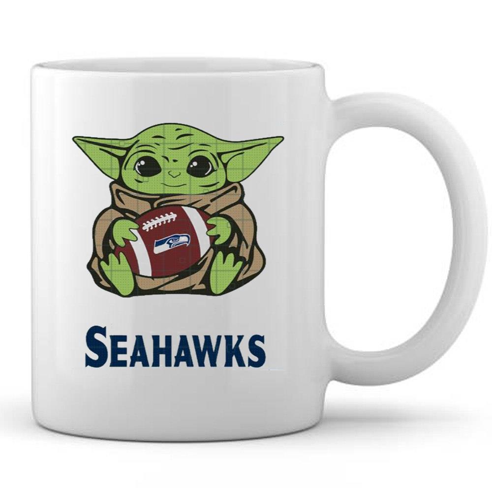 Baby Yoda NFL Seattle Seahawks Star Wars T-Shirt