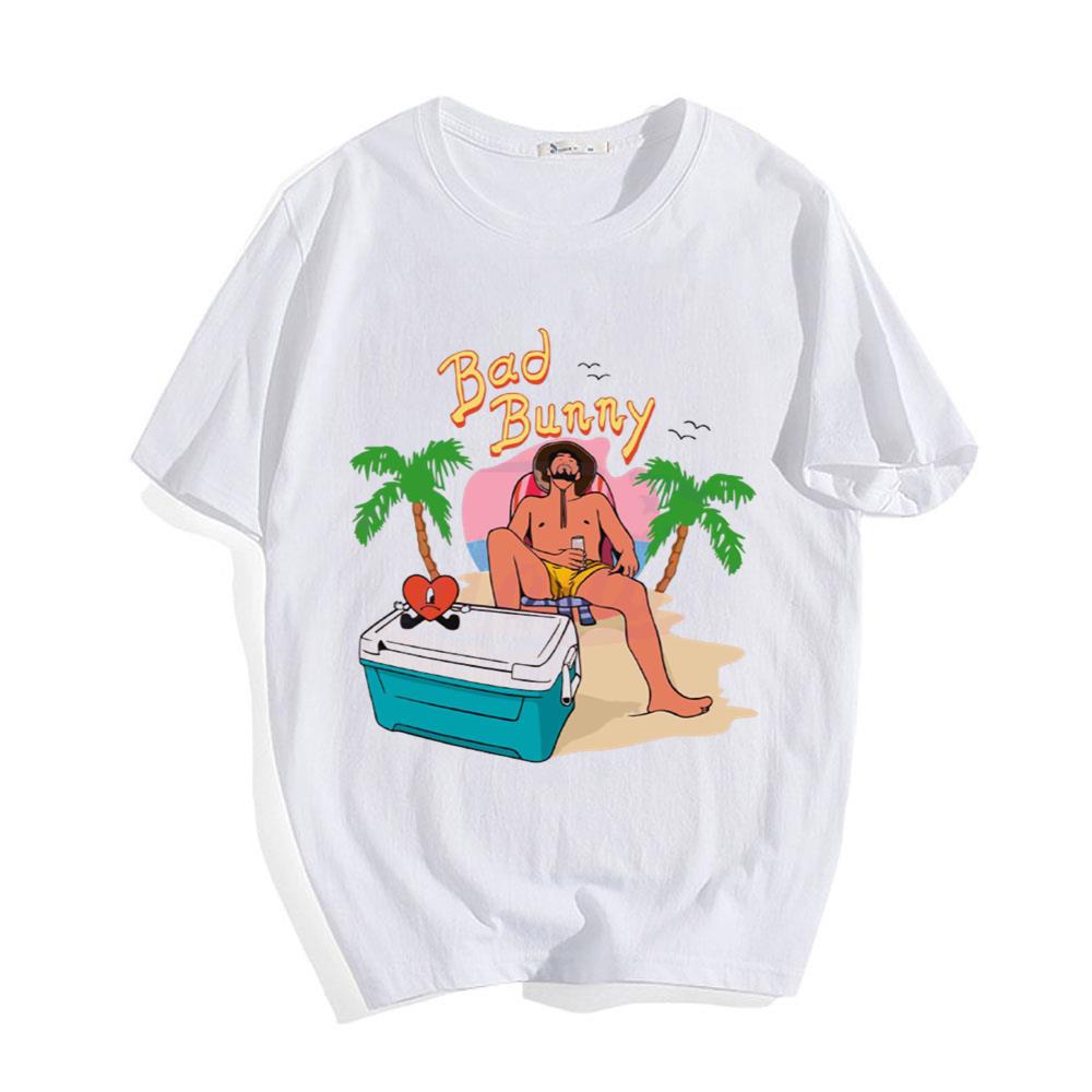 Bad Bunny T-Shirt Funny Un Verano Sin Ti Merch Beach Travel Lover