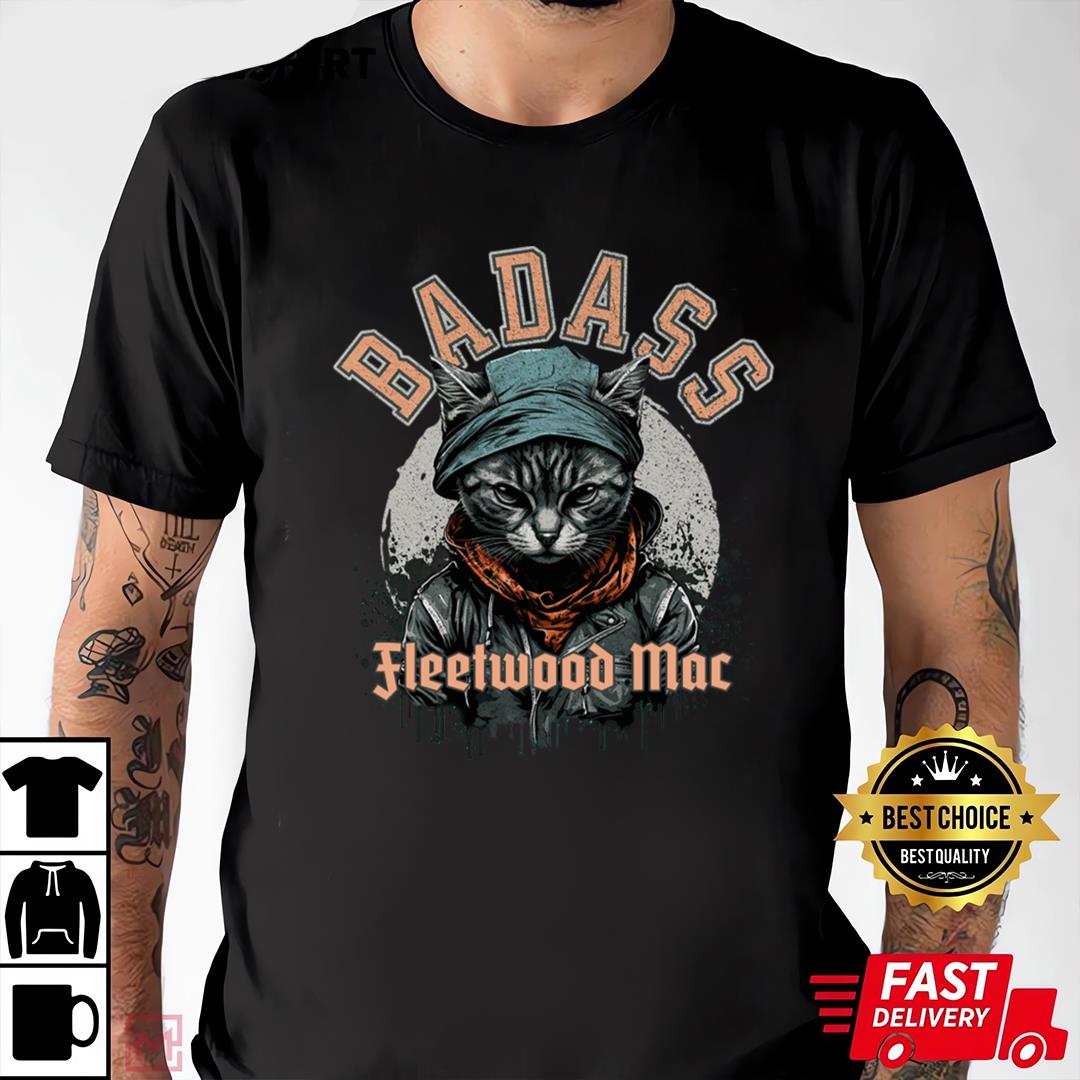 Badass Cat Fleetwood Mac T-Shirt