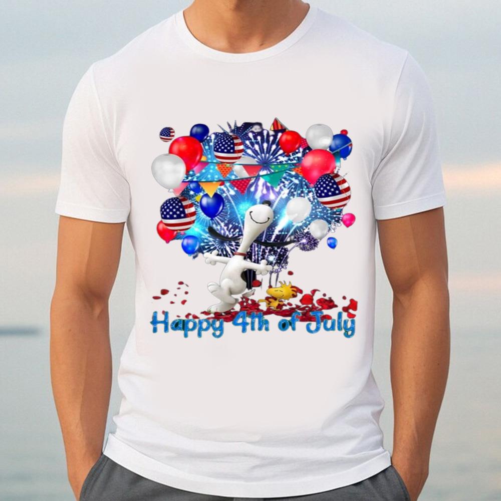 Ballons Color Snoopy Shirt, Happy 4th Of July Day Shirt