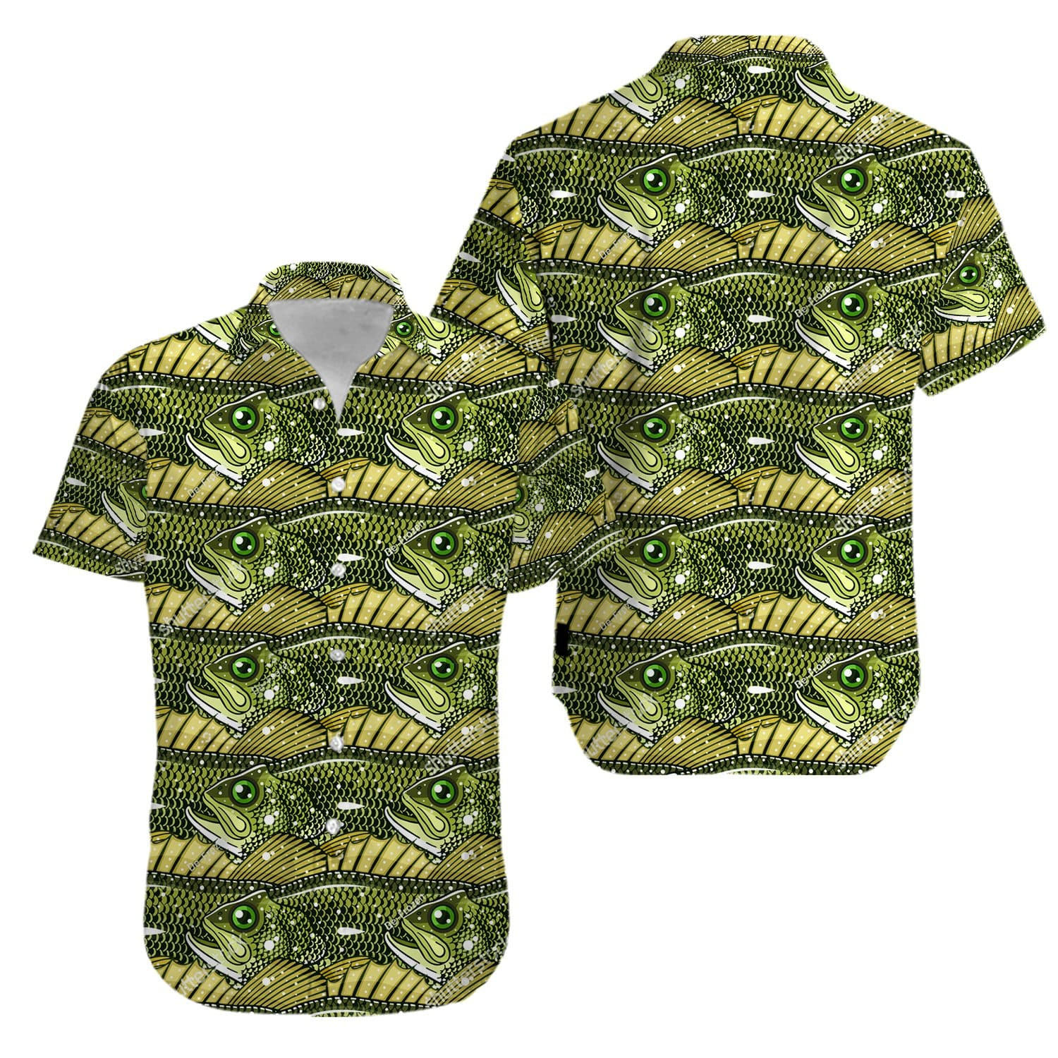 Bass Fishing Hawaiian Shirts