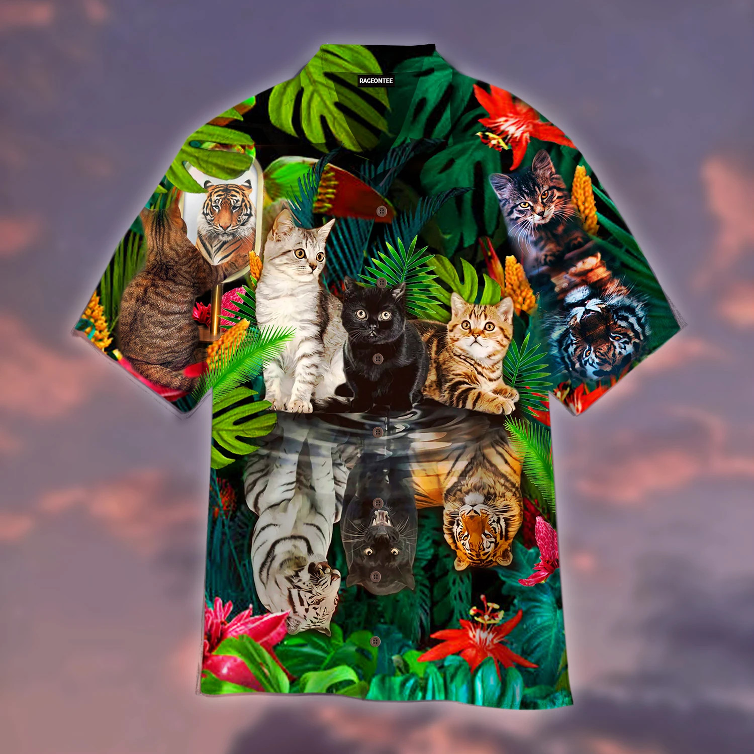 Believe In Yourself Cat Tiger Hawaiian Shirt