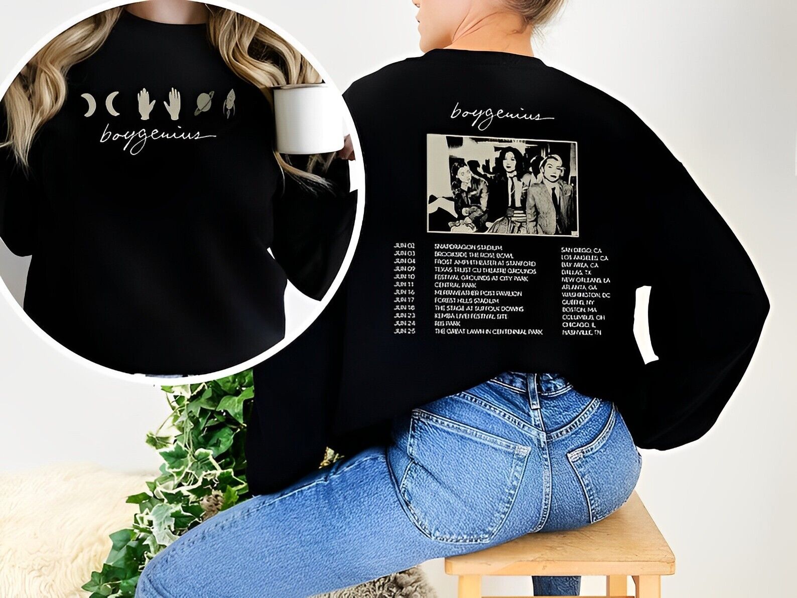 Boygenius Shirt Reset Tour 2023 Rock Band Tshirts