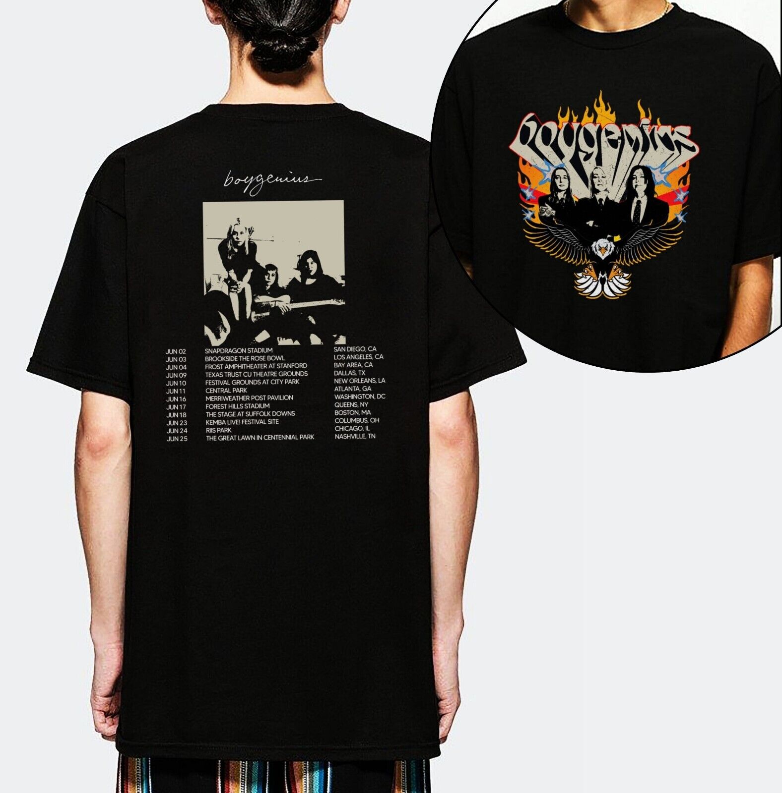 Boygenius Shirt Reset Tour 2023 Rock Band shirts