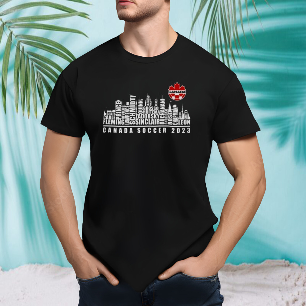 Canada Soccer 2023 Team Players Name City Skyline Shirt