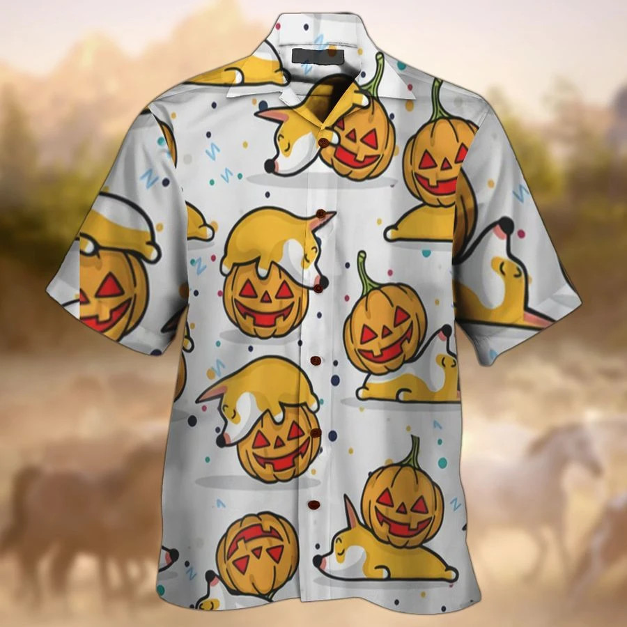 Corgi Halloween Hawaiian Shirt
