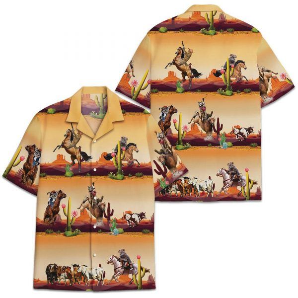 Cowboy Cat Hawaiian Shirt