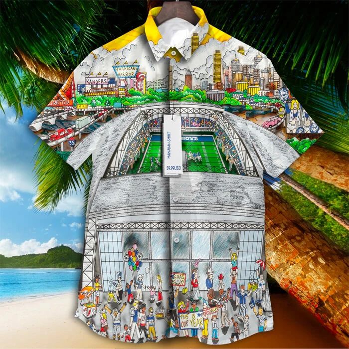 Dallas Cowboys Football Att Stadium Hawaiian Shirt
