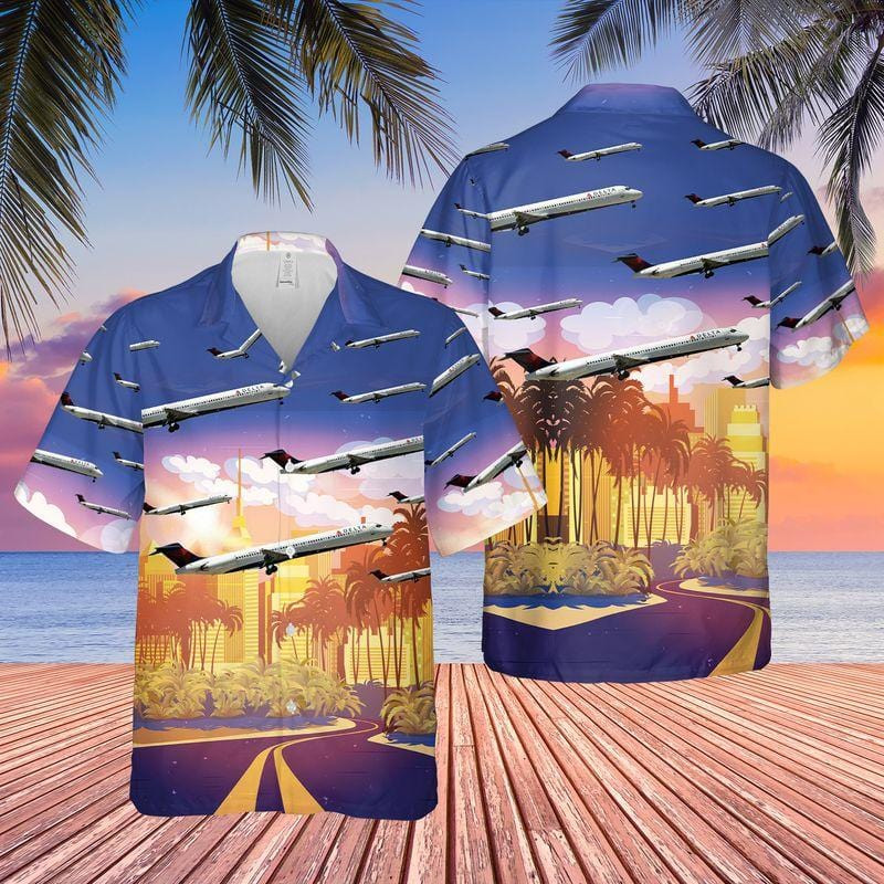 Delta Air Lines Mcdonnell- 88 Douglas Hawaiian Aloha Shirts
