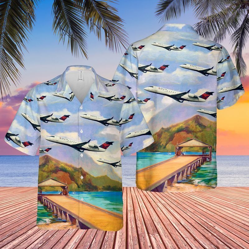 Endeavor Air Bombardier Crj-200Er Hawaiian Shirt